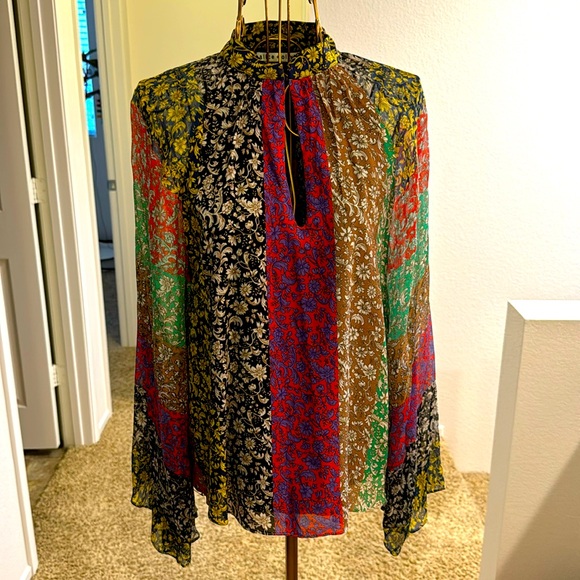 Alice and Olivia Prija mandarin collar blouse - Picture 5 of 8